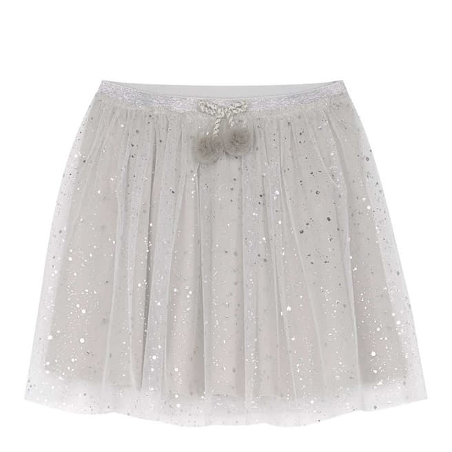 Mint Velvet Silver Foil Tulle Tutu Skirt