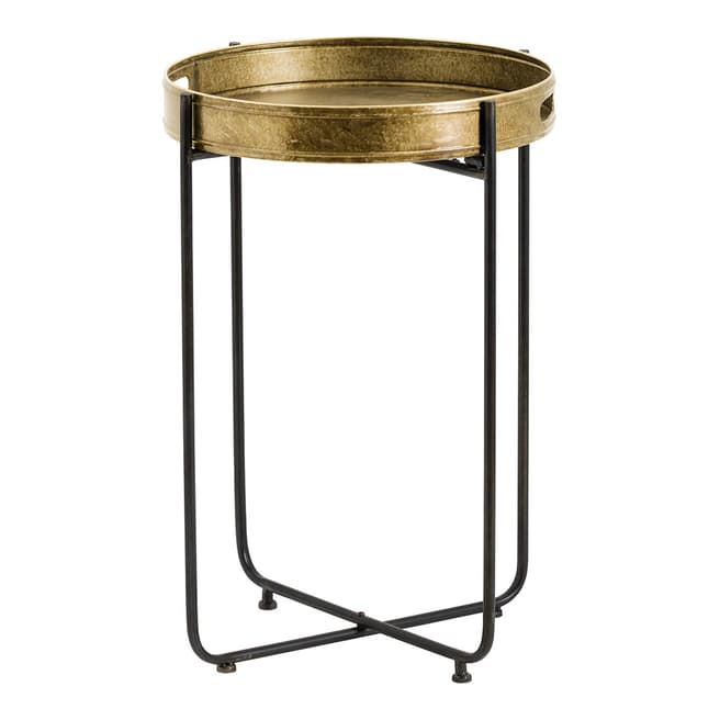 Hill Interiors Tall Antique Gold Tray With Stand