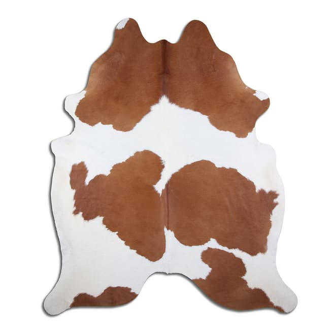 Exotic Cow Hides Brown & White Natural Cow Hide 235x205cm