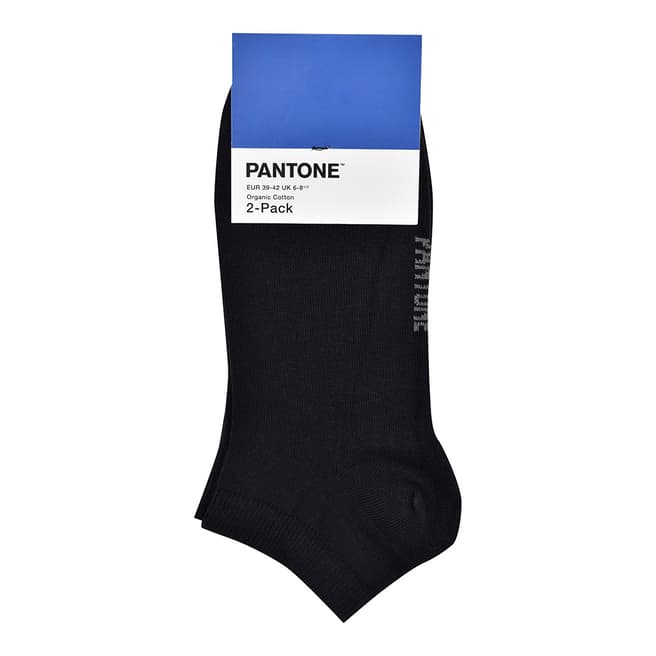 Pantone Black Pantone Double-Pack Sneaker Socks