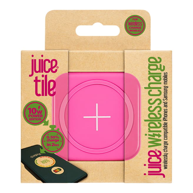 Juice Pink Wireless Charger Tile, 10W