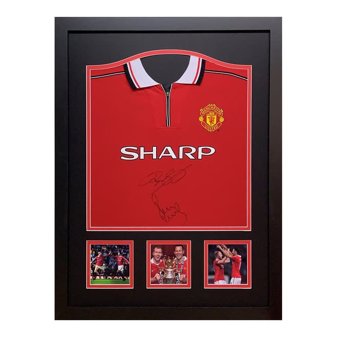 Allstar Signings Ryan Giggs/ Paul Scholes Dual Signed 1999 Manchester United Shirt
