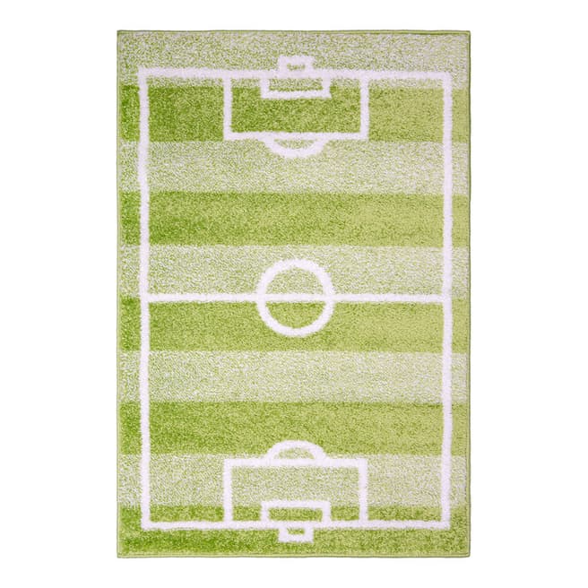 Flair Rugs Green Football Pitch Rug 100x150cm