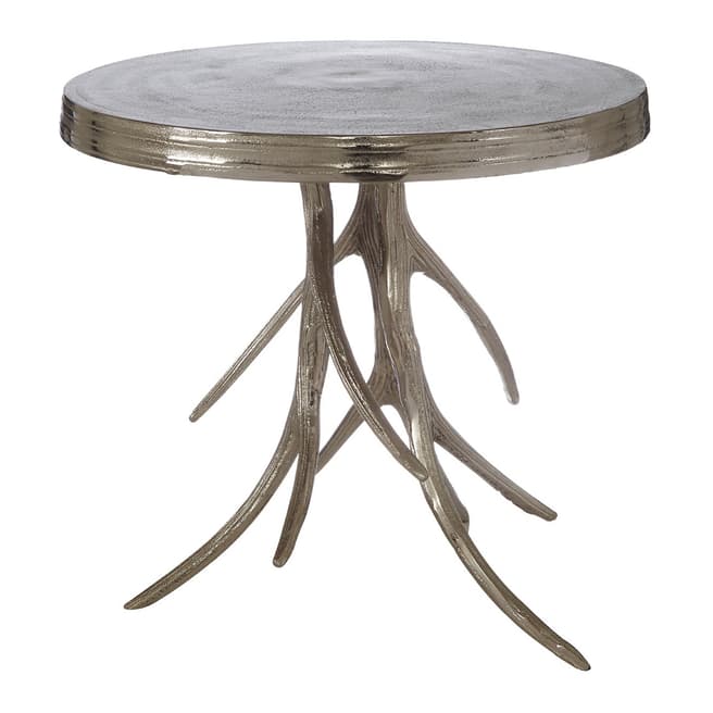 Fifty Five South Antler Side Table, Nickel Finish