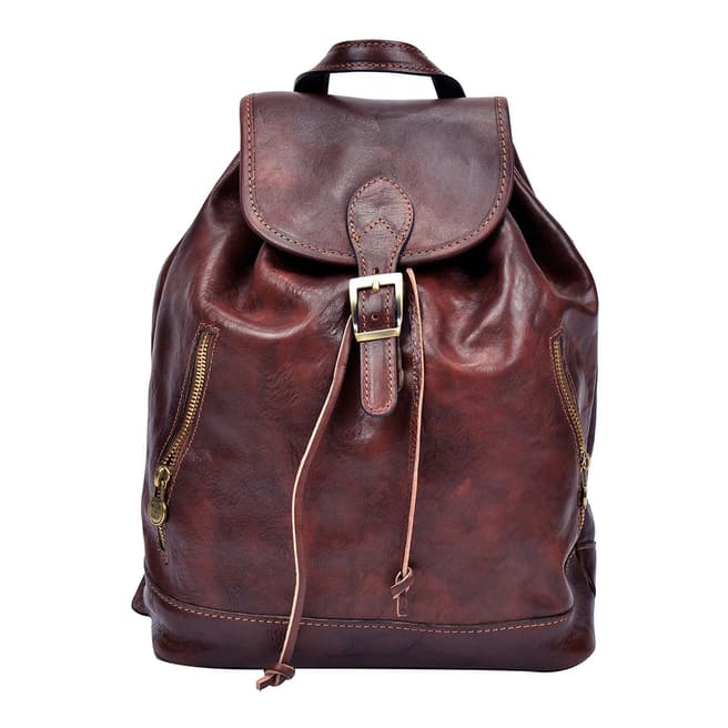 Sofia Cardoni Brown Leather Backpack