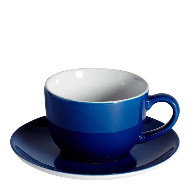 Soho Home Set of 4 Blue Kitchen Cappuccino Cup & Saucer