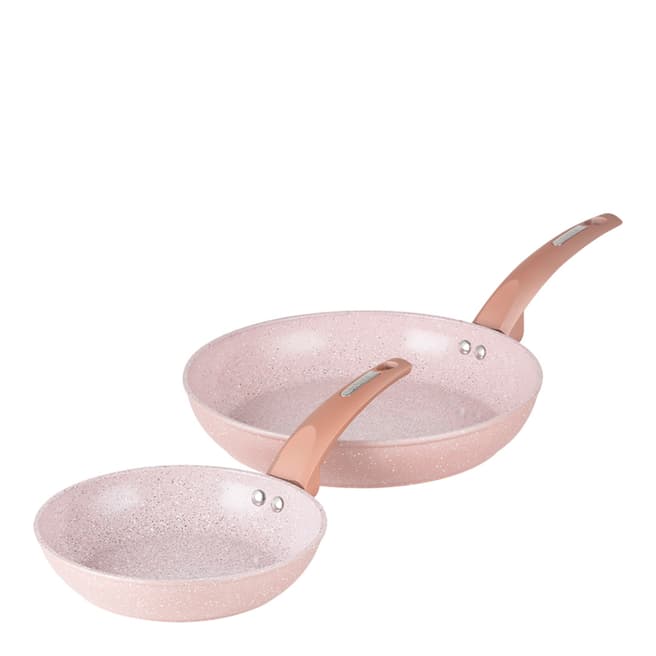 Tower 3 Piece Rose Pink Frying Pan Set