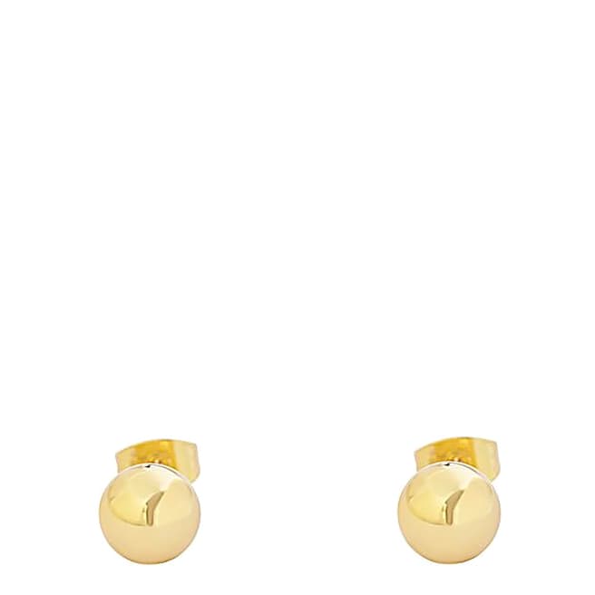 Liv Oliver 18K Gold Round Polished Stud Earrings