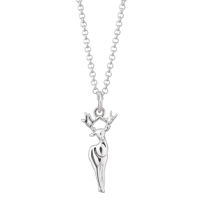 Lily Charmed Silver Deer Necklace