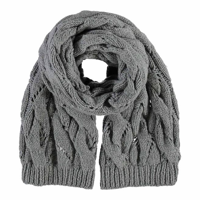 FRAAS Grey Thick Wool Scarf