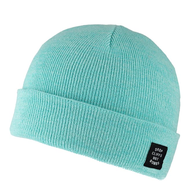 Planks Teal Drop Cliffs Stencil Beanie