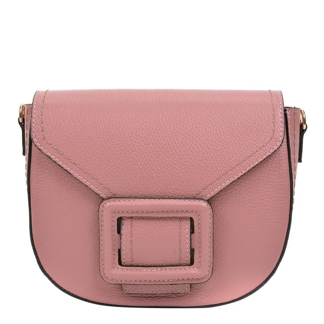 Luisa Vannini Pink Leather Crossbody Bag