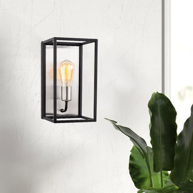 Decortie Caged Black Bulb Wall Light