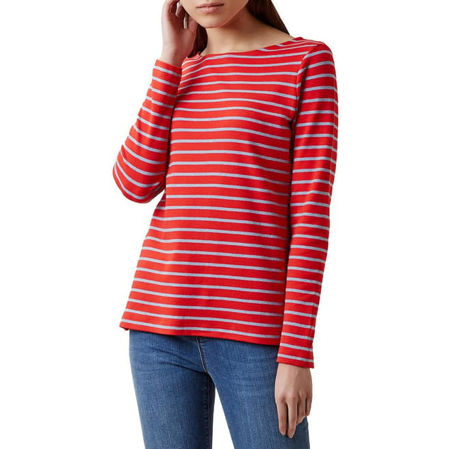 Hobbs London Red Breton Stripe Constance Top