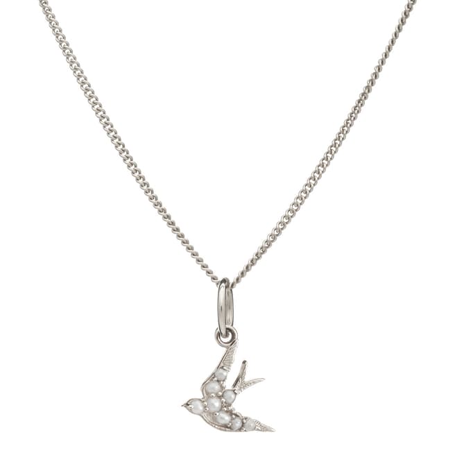 Rachel Jackson London Silver Swallow Charm Necklace