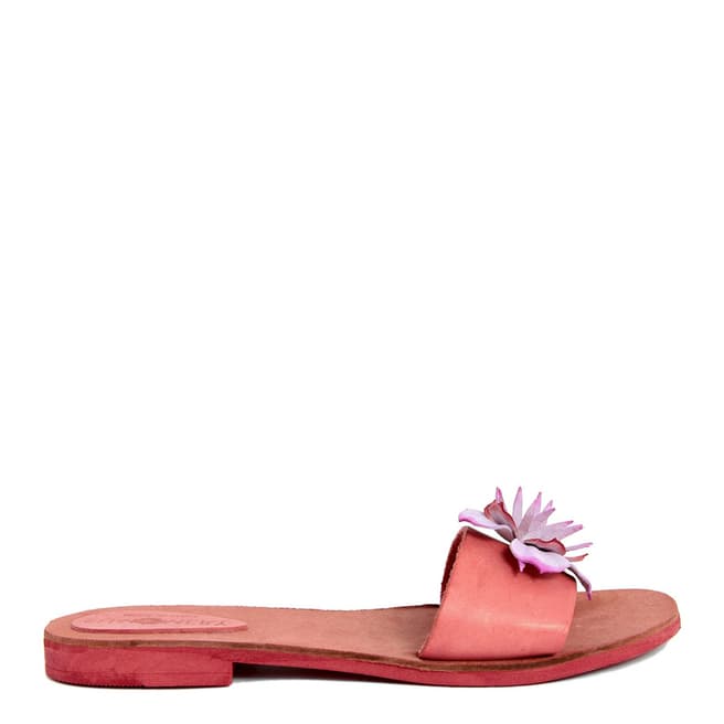 Summery Pink Floral Detail Slides