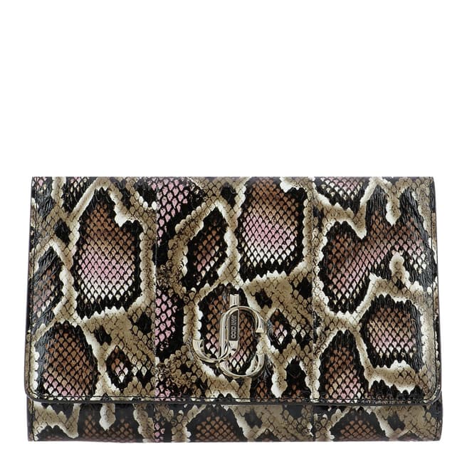 Jimmy Choo Blush Snake Print Leather Jimmy Choo Shoulder Bag