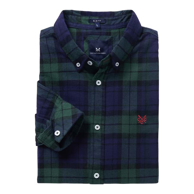 Crew Clothing Green Flannel Shirt