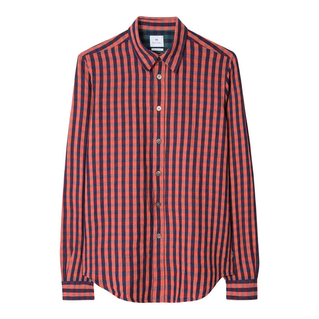 PAUL SMITH Red Check Tailored Fit Shirt