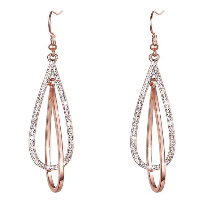 Chloe Collection by Liv Oliver 18K Rose Gold Plated Oval Link Earrings
