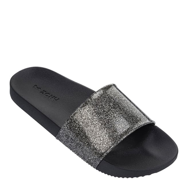 Zaxy Snap Glitter Slide 21 Black Multi