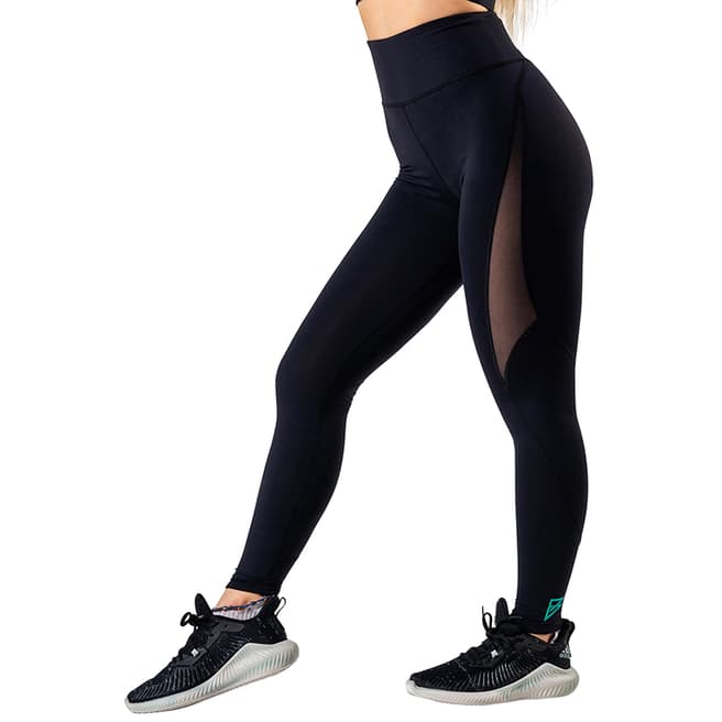 FIO Athletics Black Lush Mesh Leggings