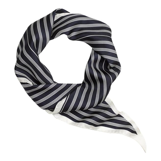 Rag & Bone Black Narrow Silk Scarf