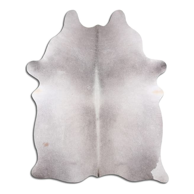 Limited Edition Solid Grey Natural Cow Hide, 210x170cm