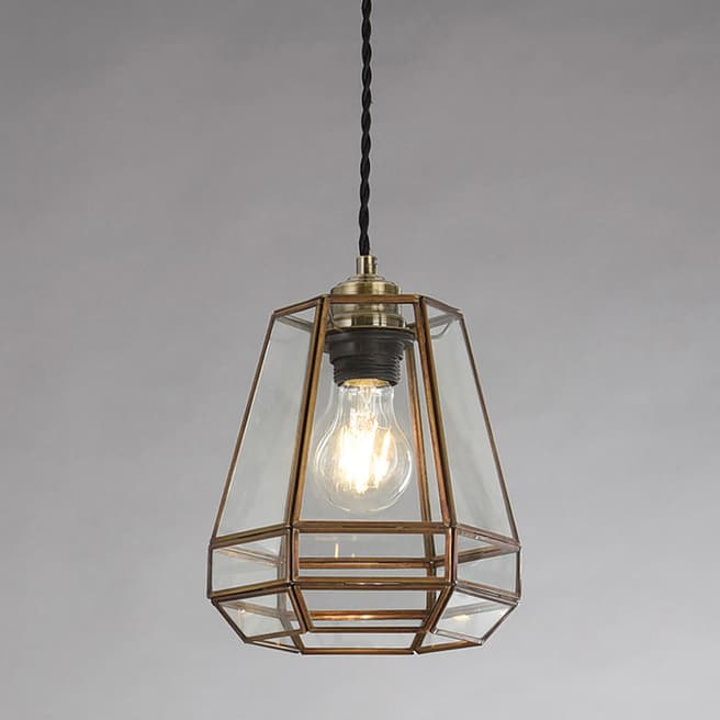 Lymington Antique Brass Stockheld Pendant Light