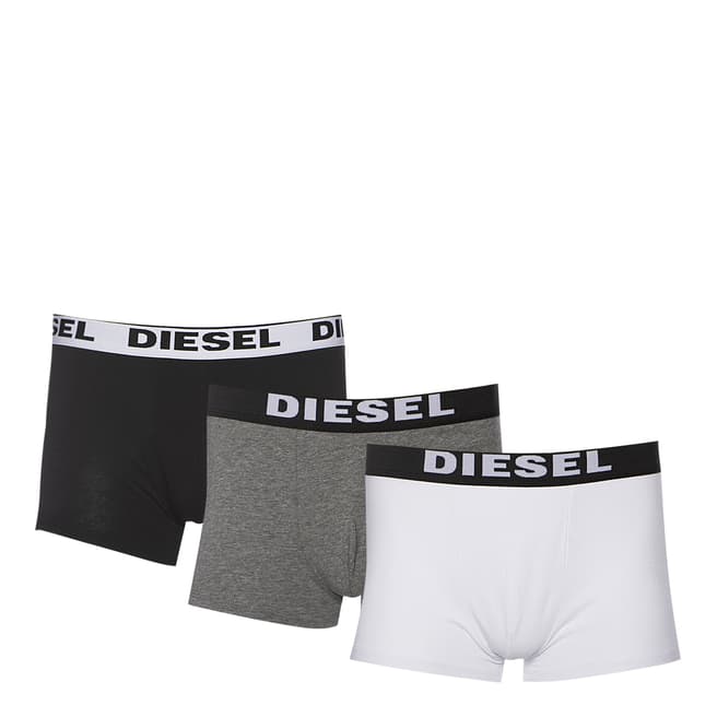 Diesel Grey/Black/White Kory 3 Pack Boxer Shorts