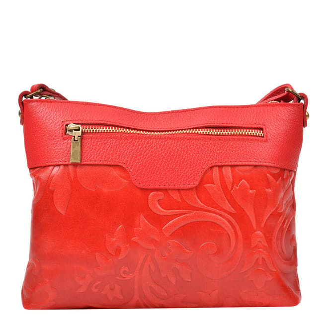 Renata Corsi Red Leather Crossbody Bag