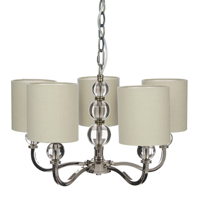 Laura Ashley Selby 5 Arm Antique Brass Chandelier