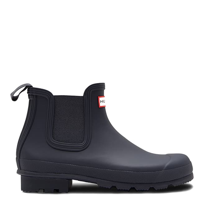 Hunter Navy Original Chelsea Boots