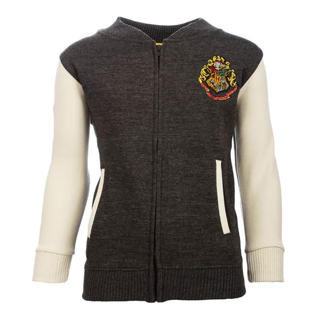 Harry Potter Kid's Grey/White Hogwarts Varsity Jacket