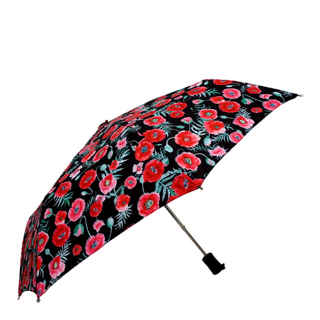 Blooms of London Multi Poppy Traditional Foldable Umbrella