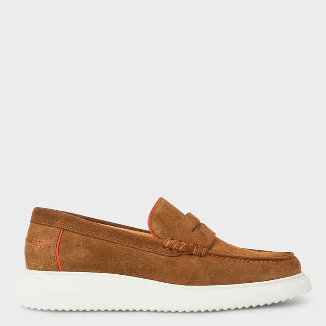 PAUL SMITH Tan Eddie Suede Loafers