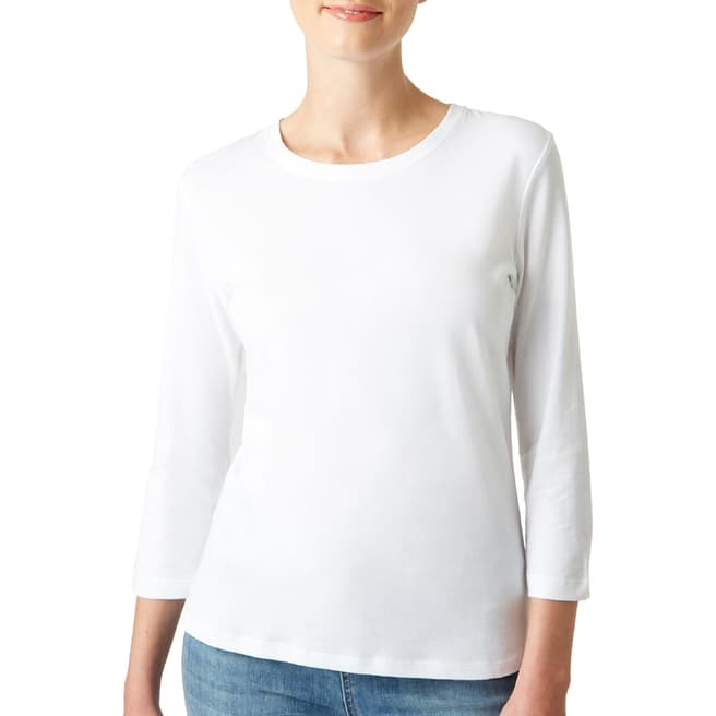 Hobbs London White 3 4 Sleeve Pixie T-Shirt