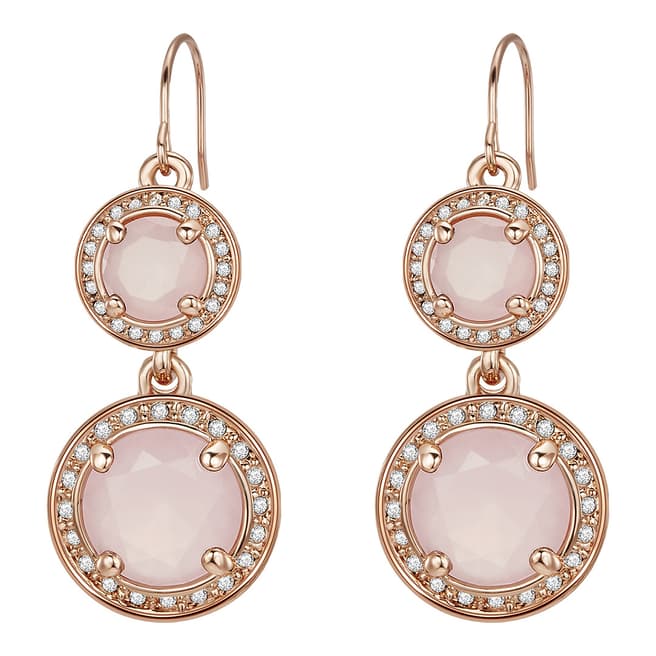 Saint Francis Crystals Rose Gold/Pink Earrings With Swarovski Crystals