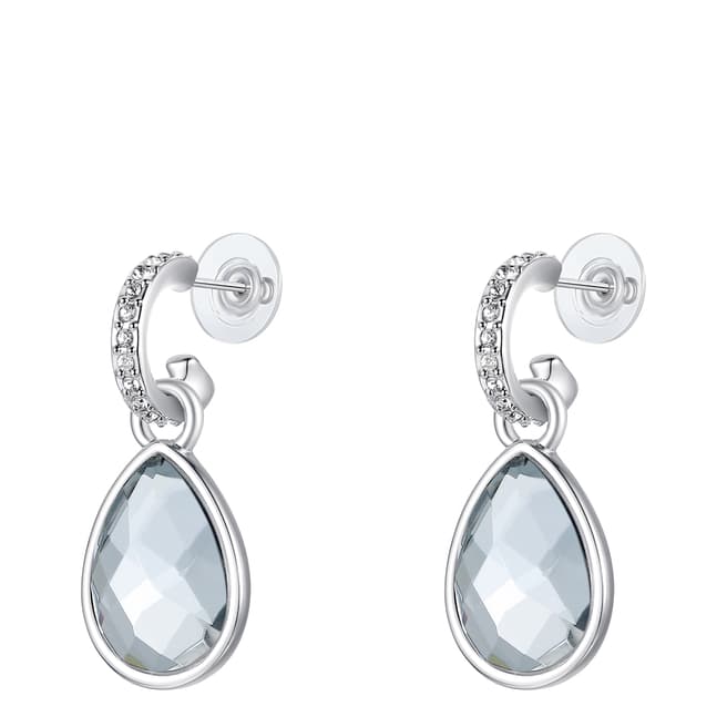 Saint Francis Crystals Silver Swarovski Tear Design Earrings