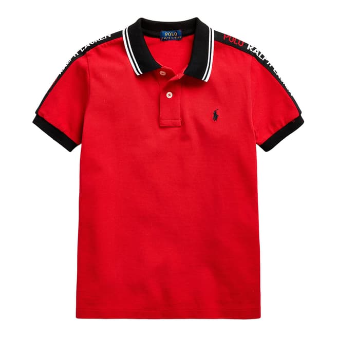 Polo Ralph Lauren Toddler Boy's Red Cotton Mesh Polo Shirt