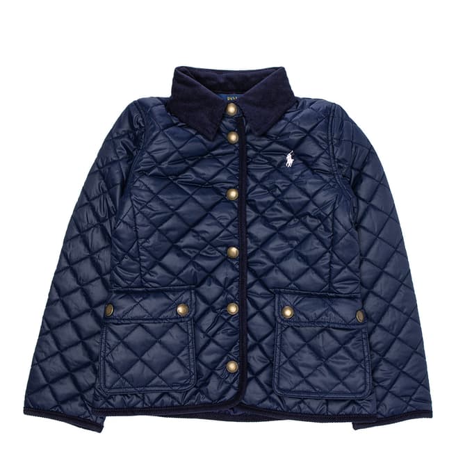 Polo Ralph Lauren Older Girl's French Navy Quilted Jacket