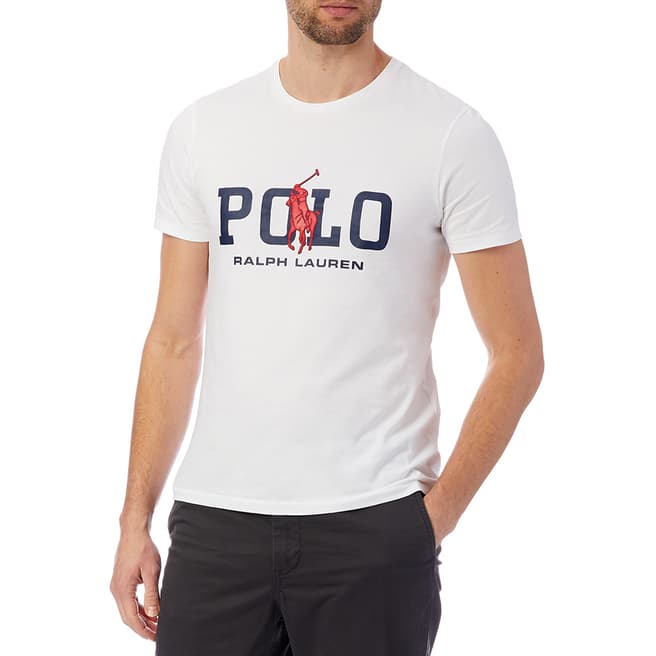 Polo Ralph Lauren White Logo Cotton T-Shirt