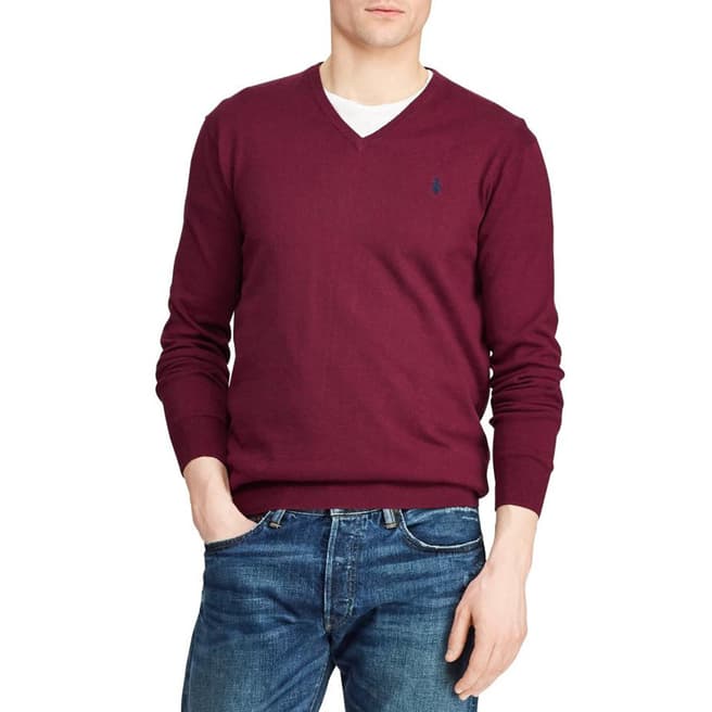 Polo Ralph Lauren Deep Red Slim Fit Cotton Jumper