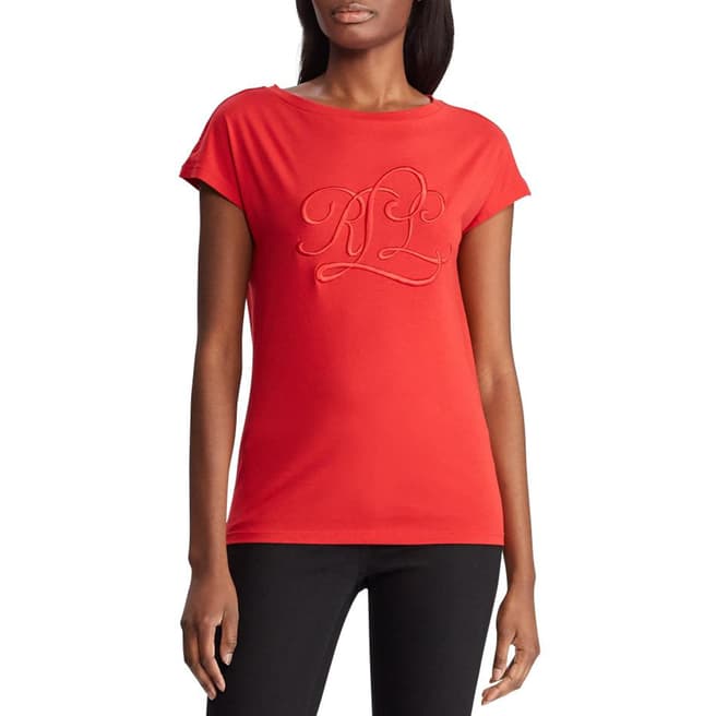 Lauren Ralph Lauren Red Logo Grieta T-Shirt