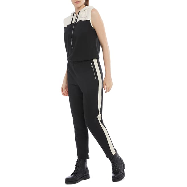 Juicy Couture White/Black Sleeveless Jumpsuit