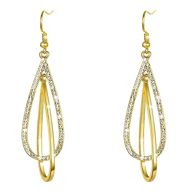 Liv Oliver 18K Gold Plated Oval Link Earrings