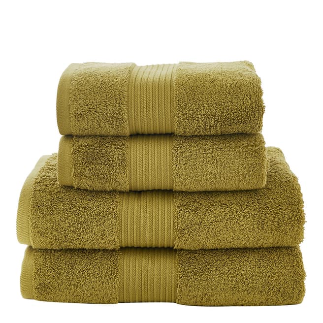 The Lyndon Company Bliss Pair of Hand Towels, Olive