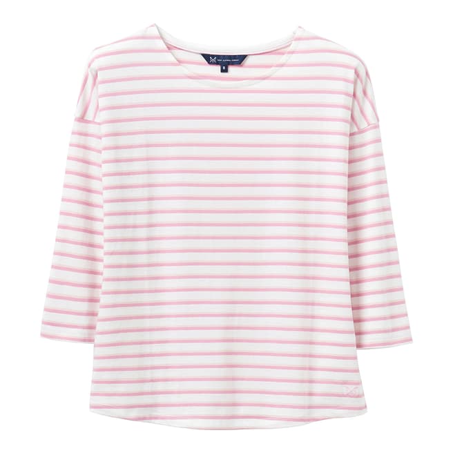 Crew Clothing Pink Langley Stripe Breton Top