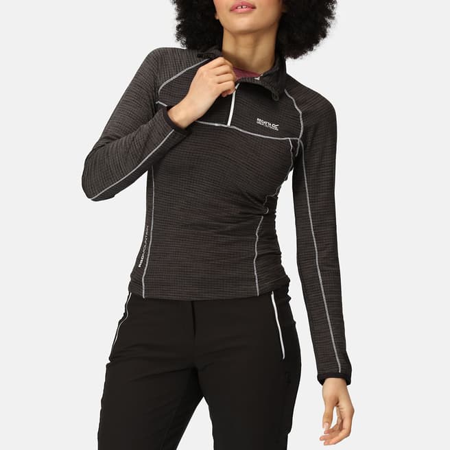 Regatta Black Midlayer Half Zip T-Shirt