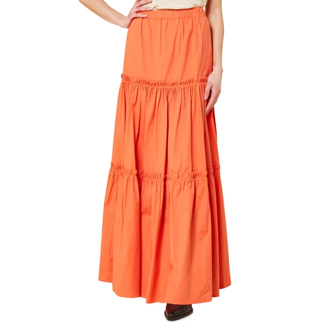 Twinset Orange Maxi Skirt